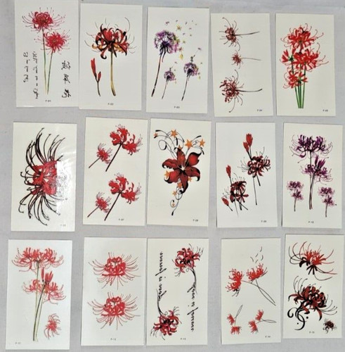 Temporary flower tattoos - temporary,