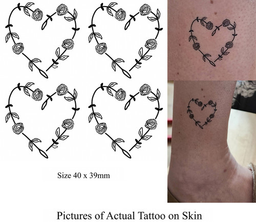 Heart shape rose ankle - rose,