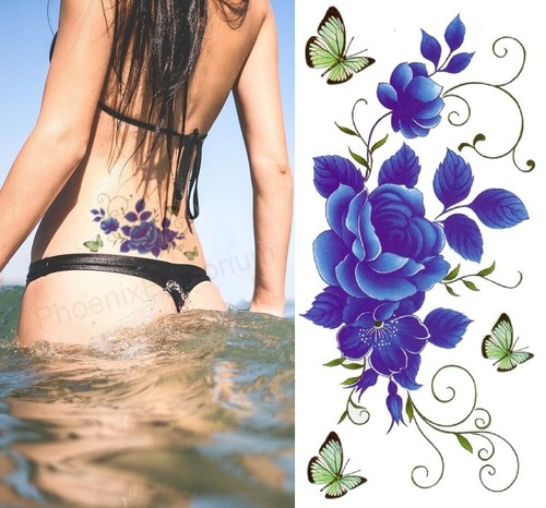Temporary tattoo blue - temporary,