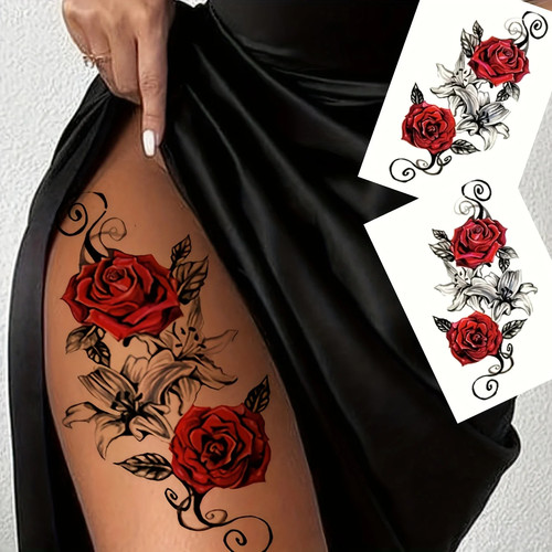 Temporary tattoo large black - large,
