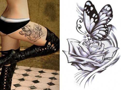 Temporary tattoo large - tattoo, black