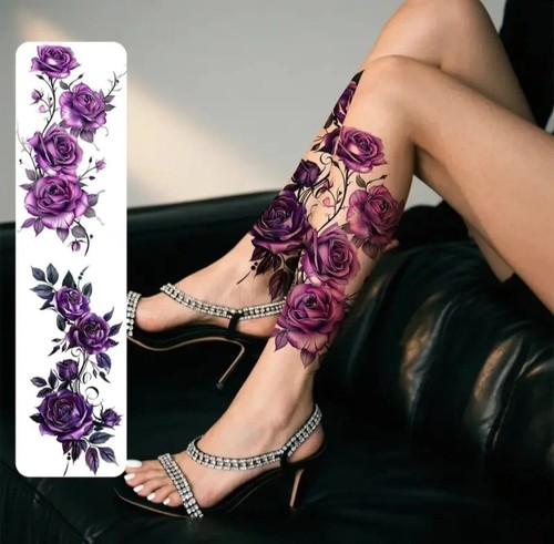 Temporary tattoo women purple - women,