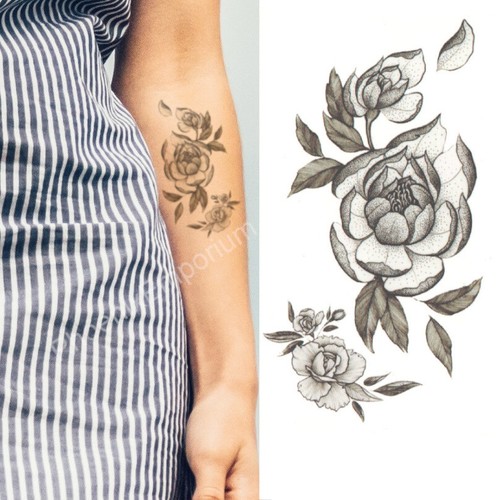 Temporary tattoo black grey - temporary,