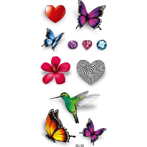 Floral roses temporary tattoo - roses,