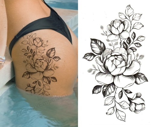 Temporary tattoo large black - temporary,