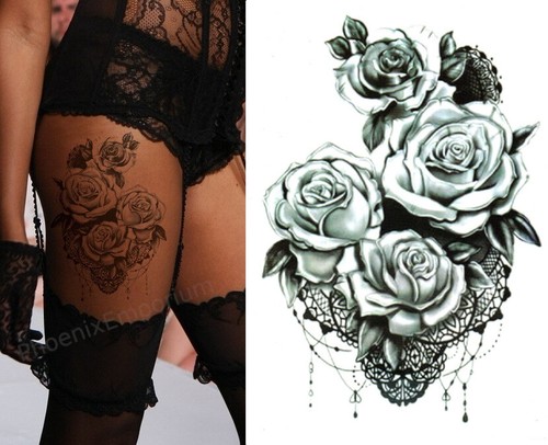 Temporary tattoo large - temporary, black