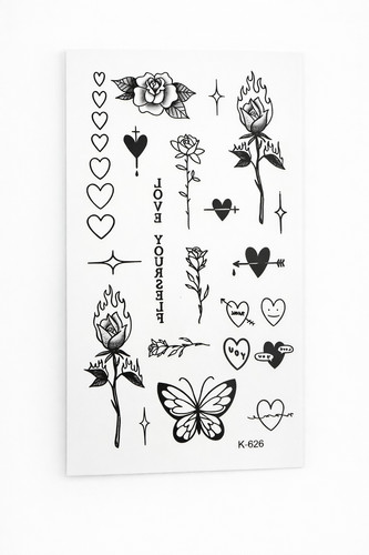 Temporary finger tattoos rose - finger,