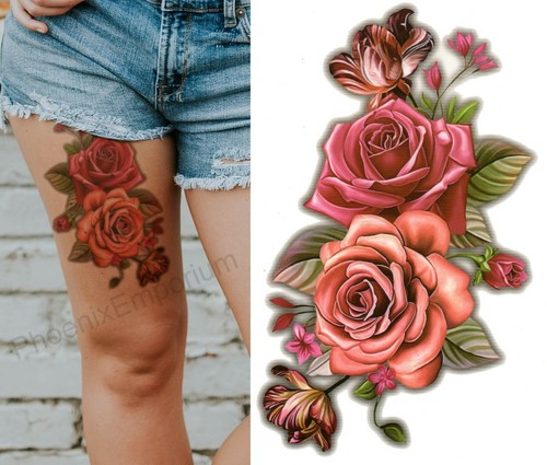 Temporary tattoo large red - temporary,