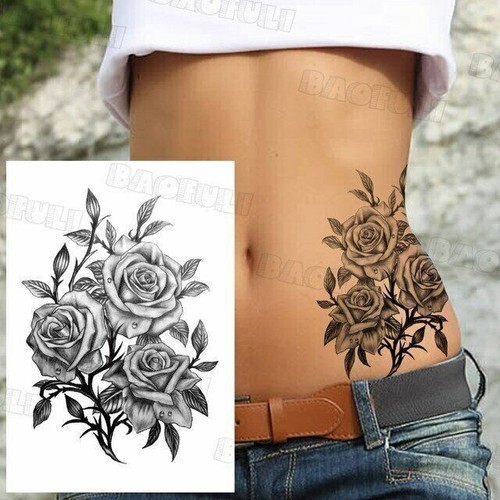 Sexy rose tattoo temporary - sexy,
