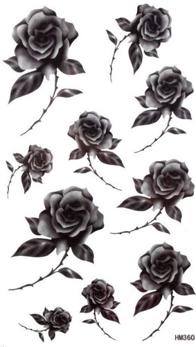 Ladies temporary tattoos black - temporary,