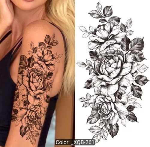 Black grey rose peony - black,